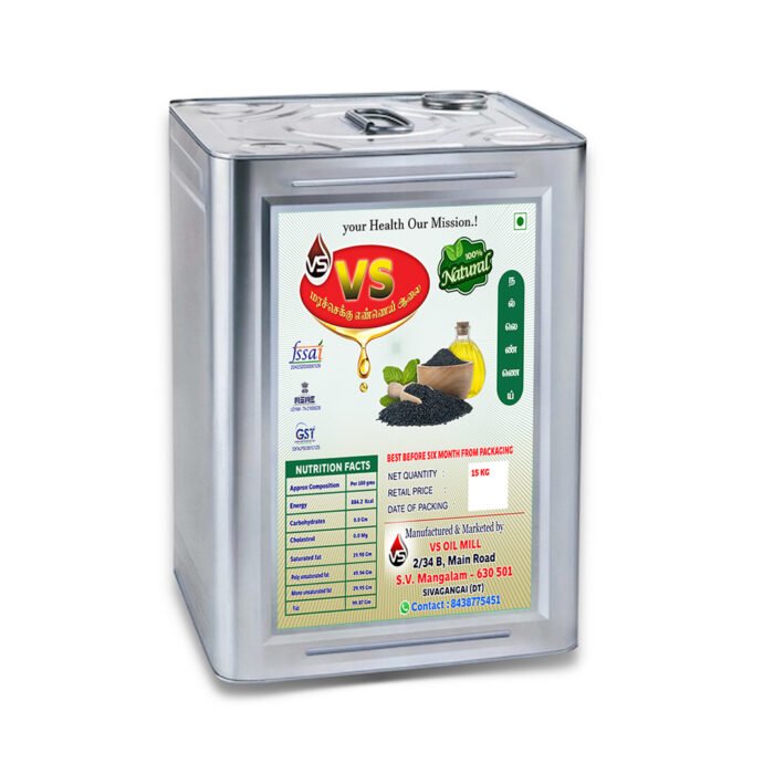 Wooden Pressed Sesame Oil 15 Kg Tin